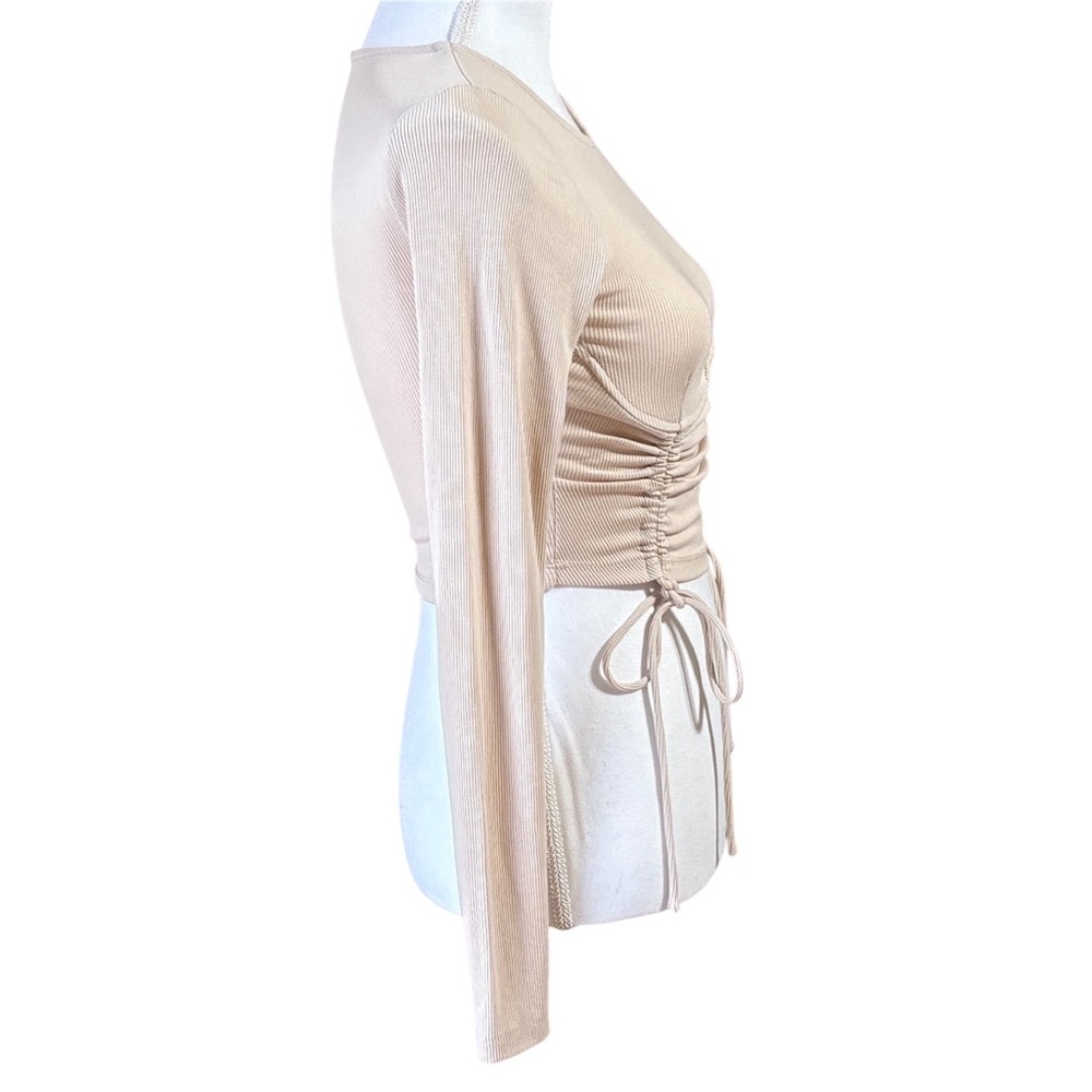 Princess Polly Stormi Ruched Underwire Drawstring Crop Top Corset Detail Size 4 - Picture 6 of 11